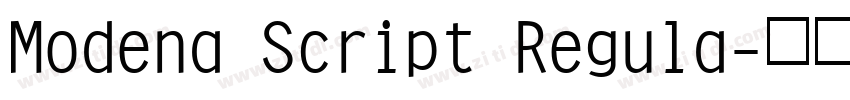 Modena Script Regula字体转换